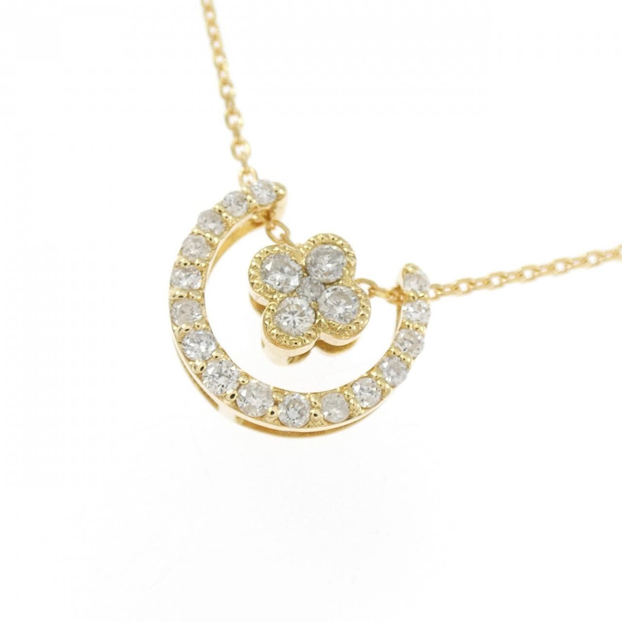 K18YG 2WAY ダイヤモンド ネックレス 0.20CT