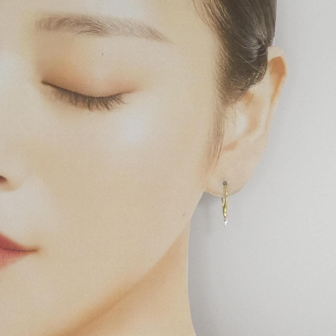 K18YG ダイヤモンド ピアス 0.16CT