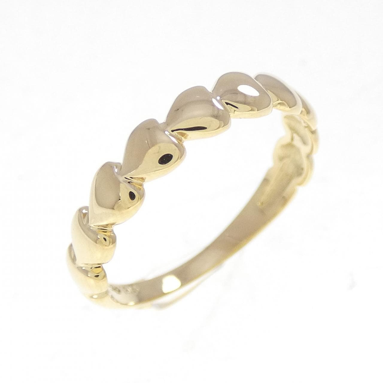 K18YG ハート リング