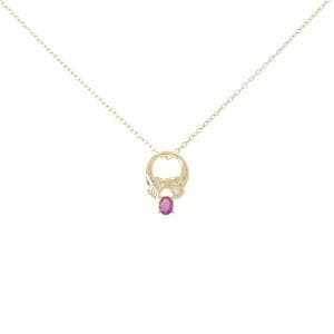 K18YG ルビー ネックレス 0.15CT