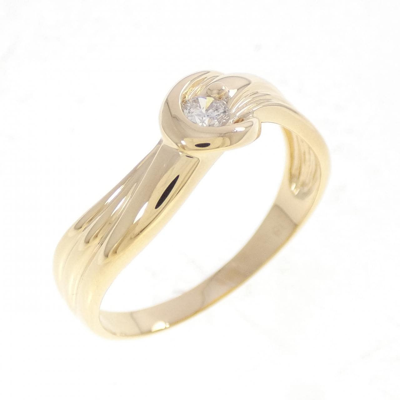K18YG ダイヤモンド リング 0.12CT