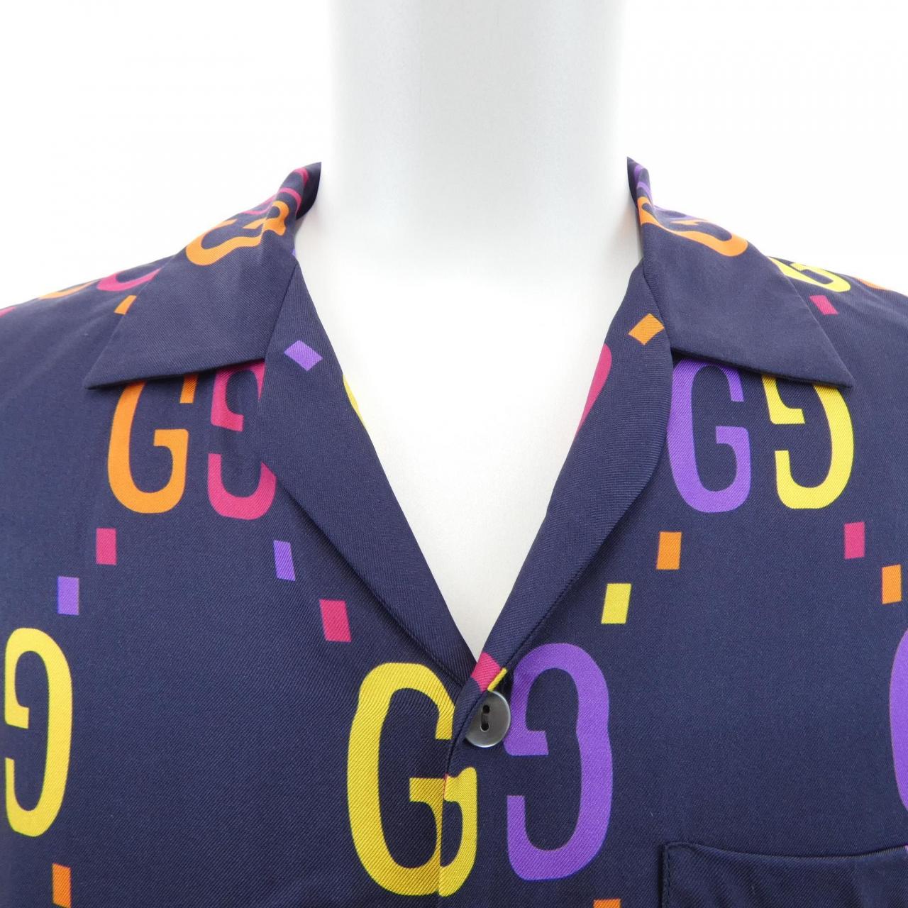 グッチ GUCCI ジャンボGGシルクボーリングシャツ 694124 ZAJOZ S／Sシャツ