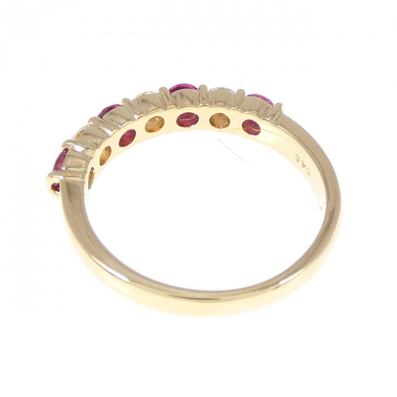 K18YG ルビー リング 0.46CT