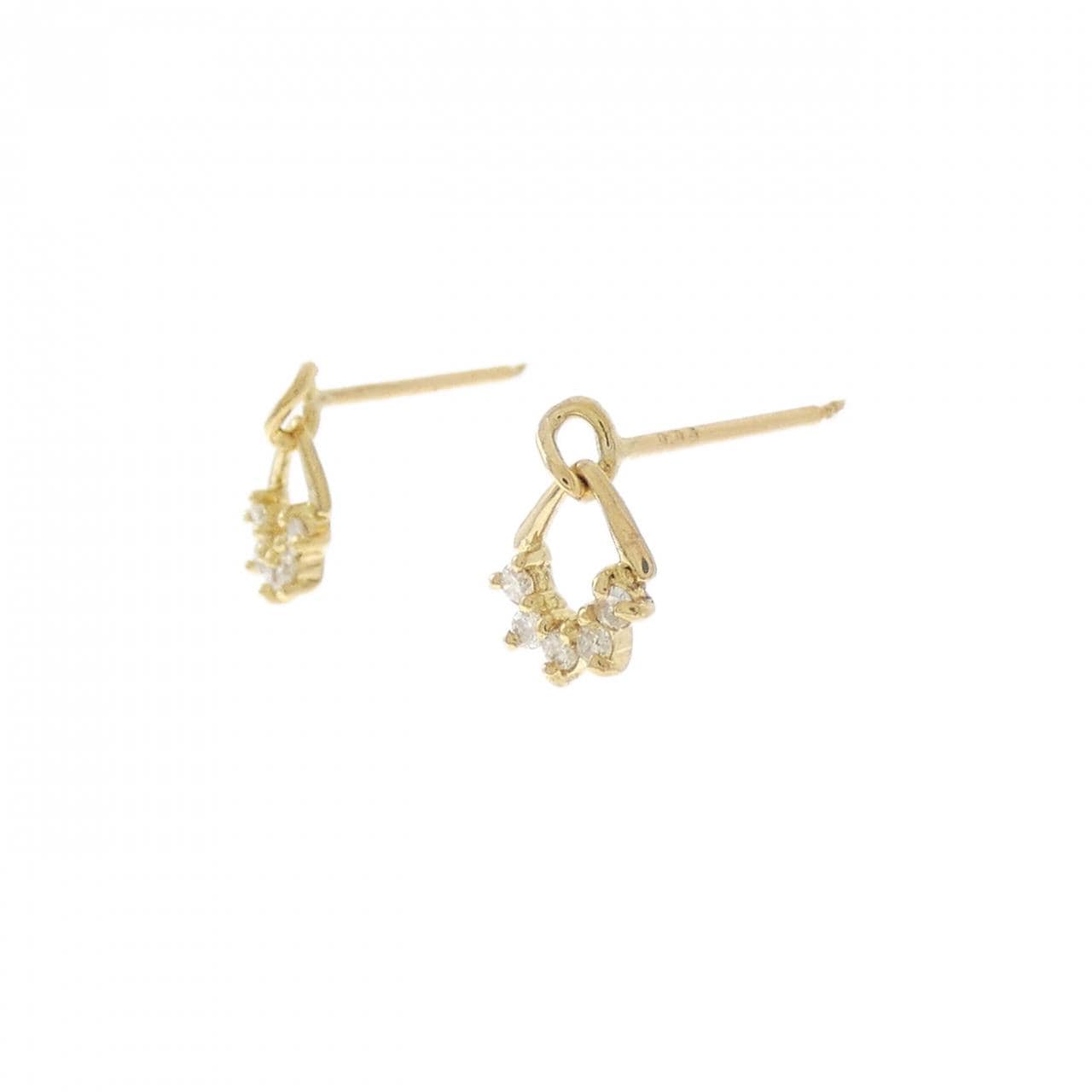 K18YG ダイヤモンド ピアス 0.10CT