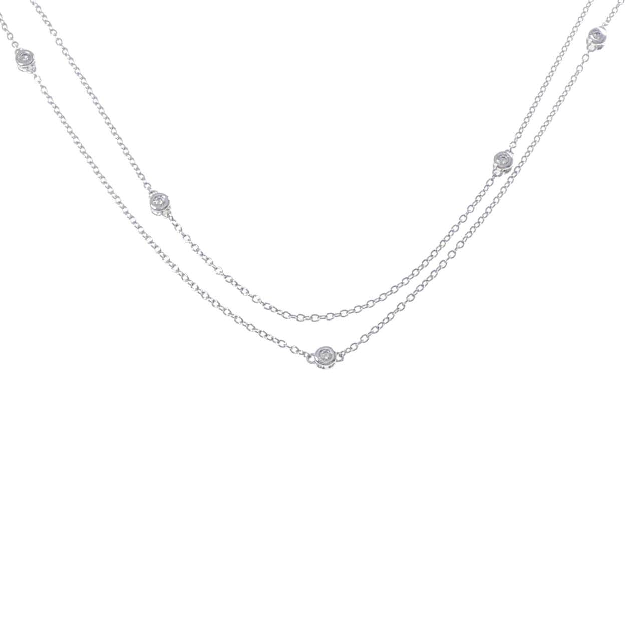 K18WG ダイヤモンド ネックレス 0.45CT