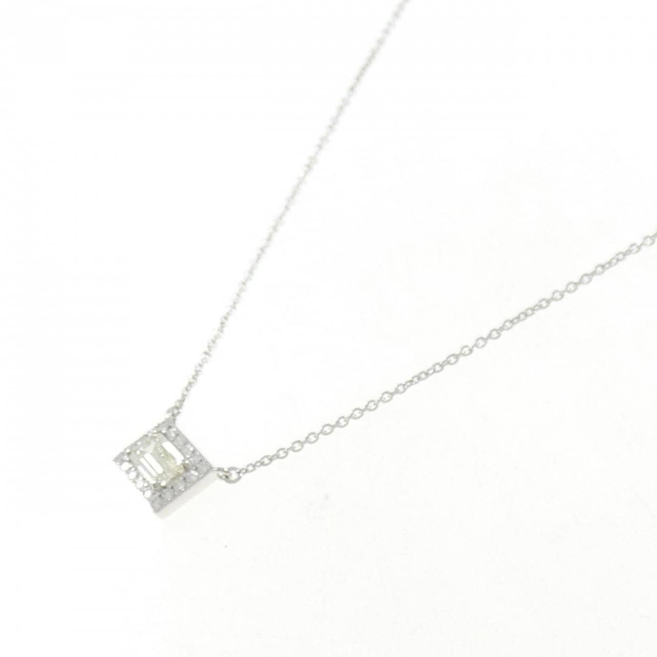 [新品] K18WG钻石项链 0.12CT