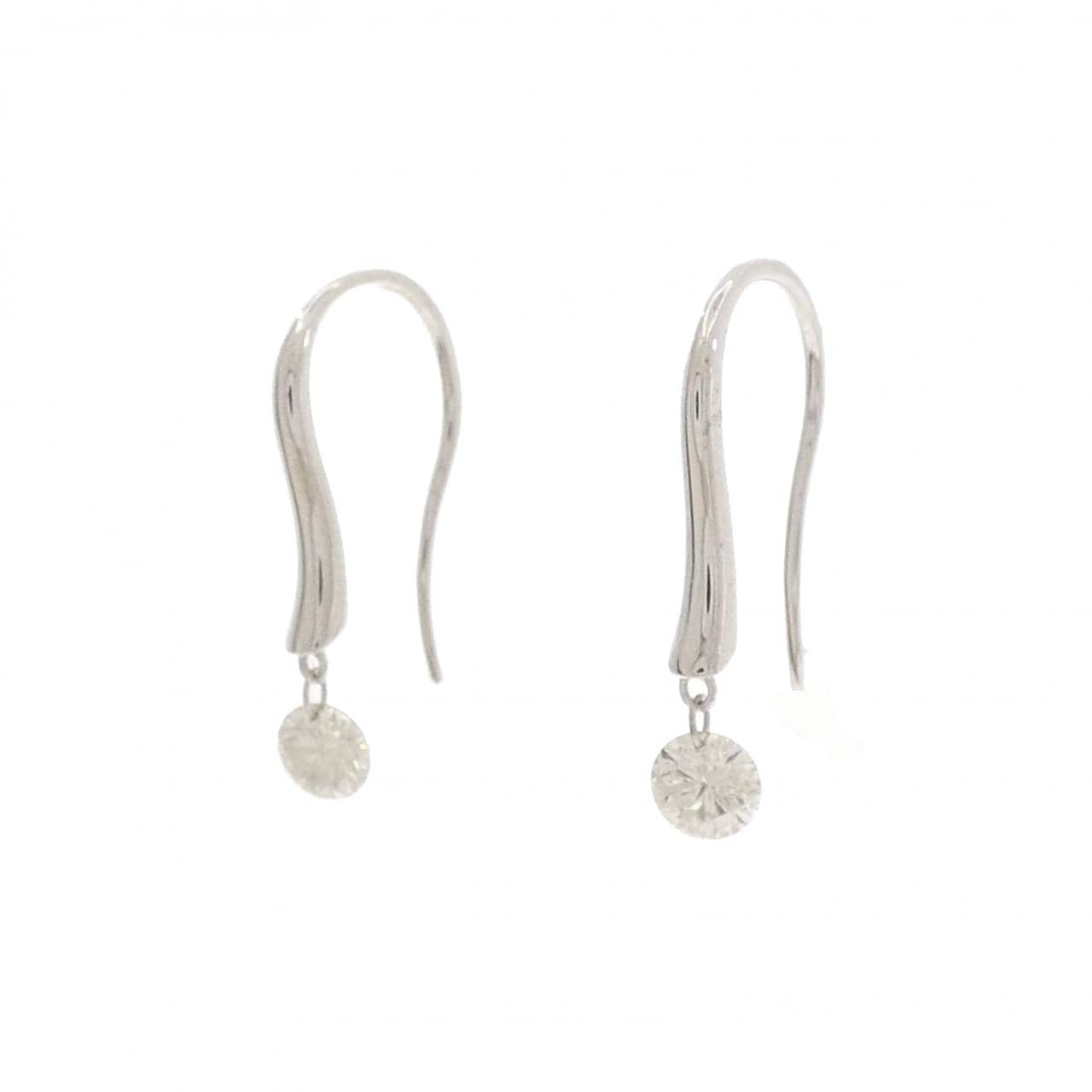 K18WG ダイヤモンド ピアス 0.30CT
