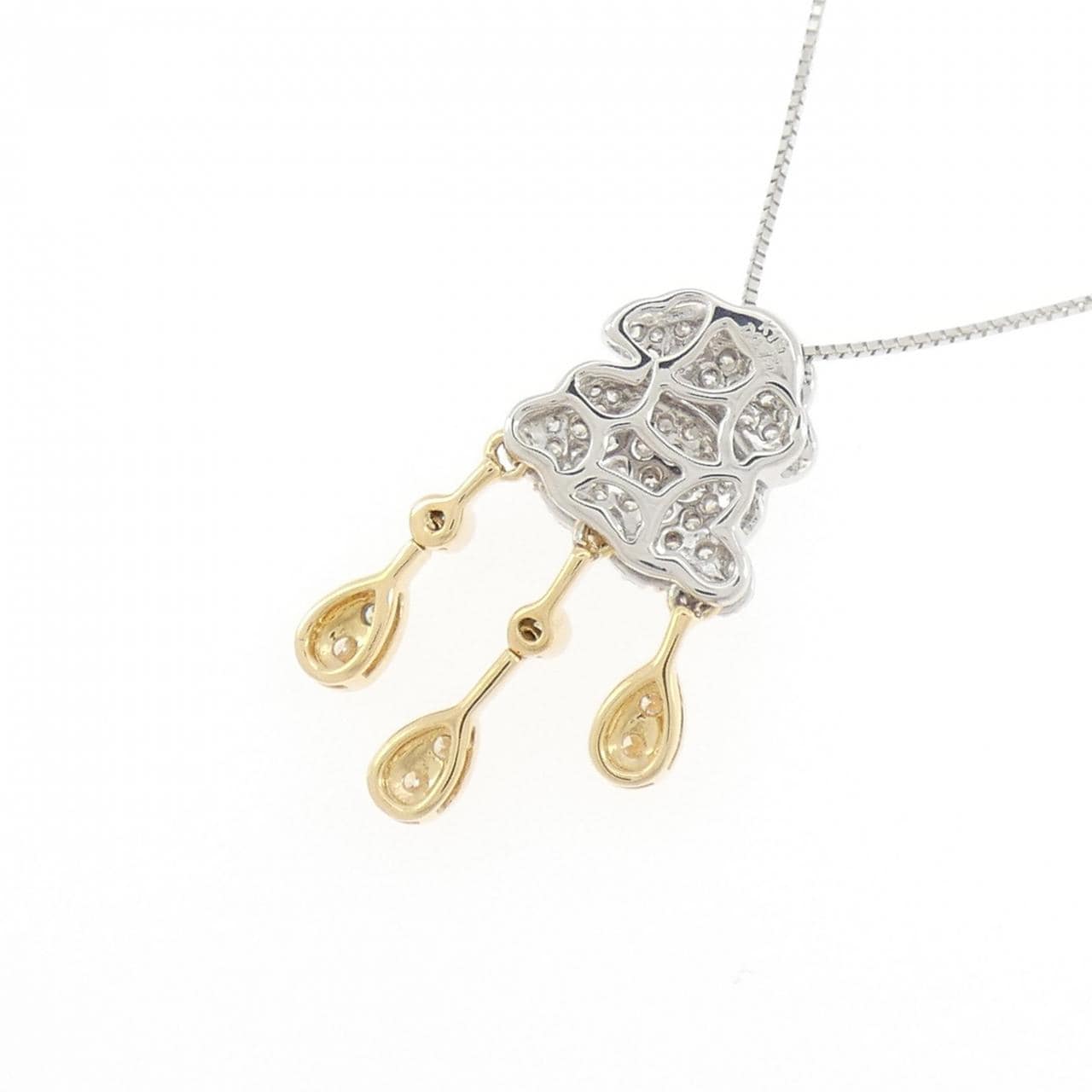 K18WG/K18YG ダイヤモンド ネックレス 0.73CT