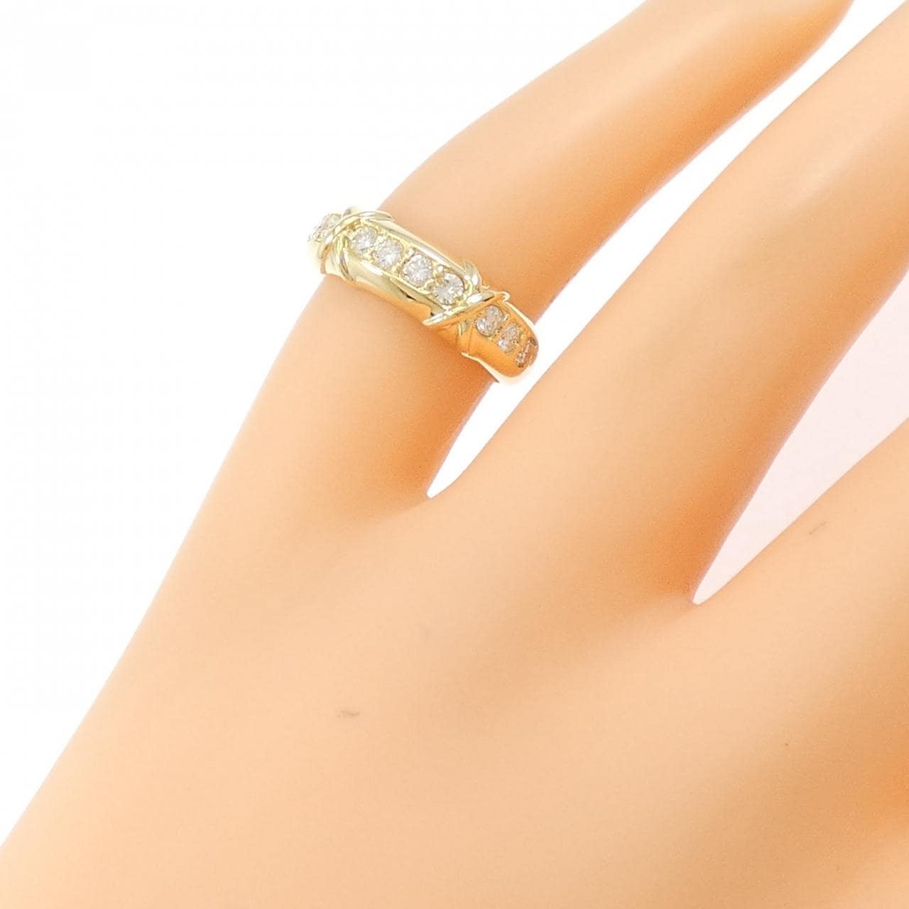 K18YG ダイヤモンド ピンキーリング 0.30CT