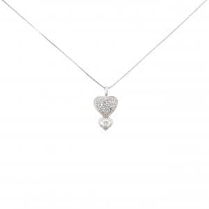 K18WG ハート ダイヤモンド ネックレス 0.1CT