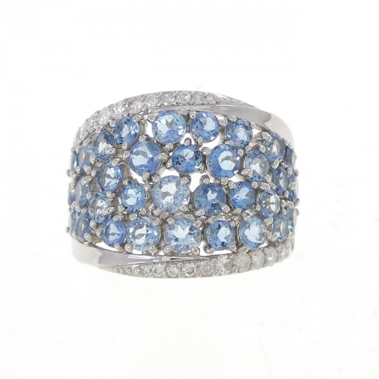 PT950 アクアマリン リング 2.46CT