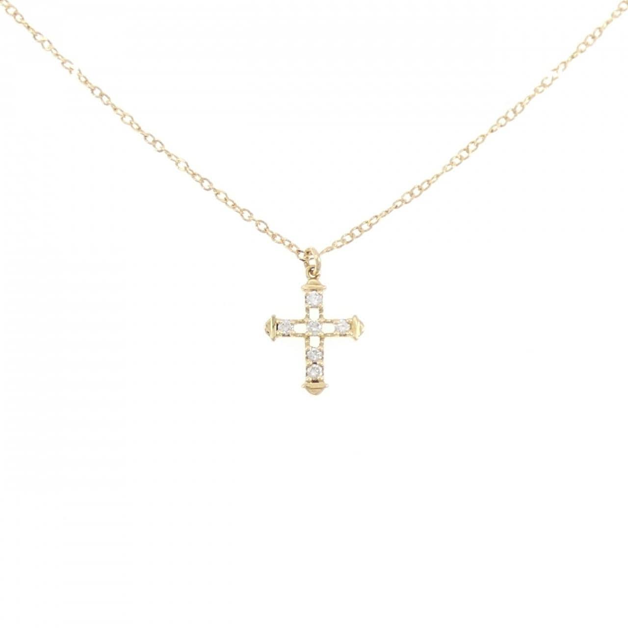 アーカー ダイヤシャルルクロス ネックレス 0.06CT