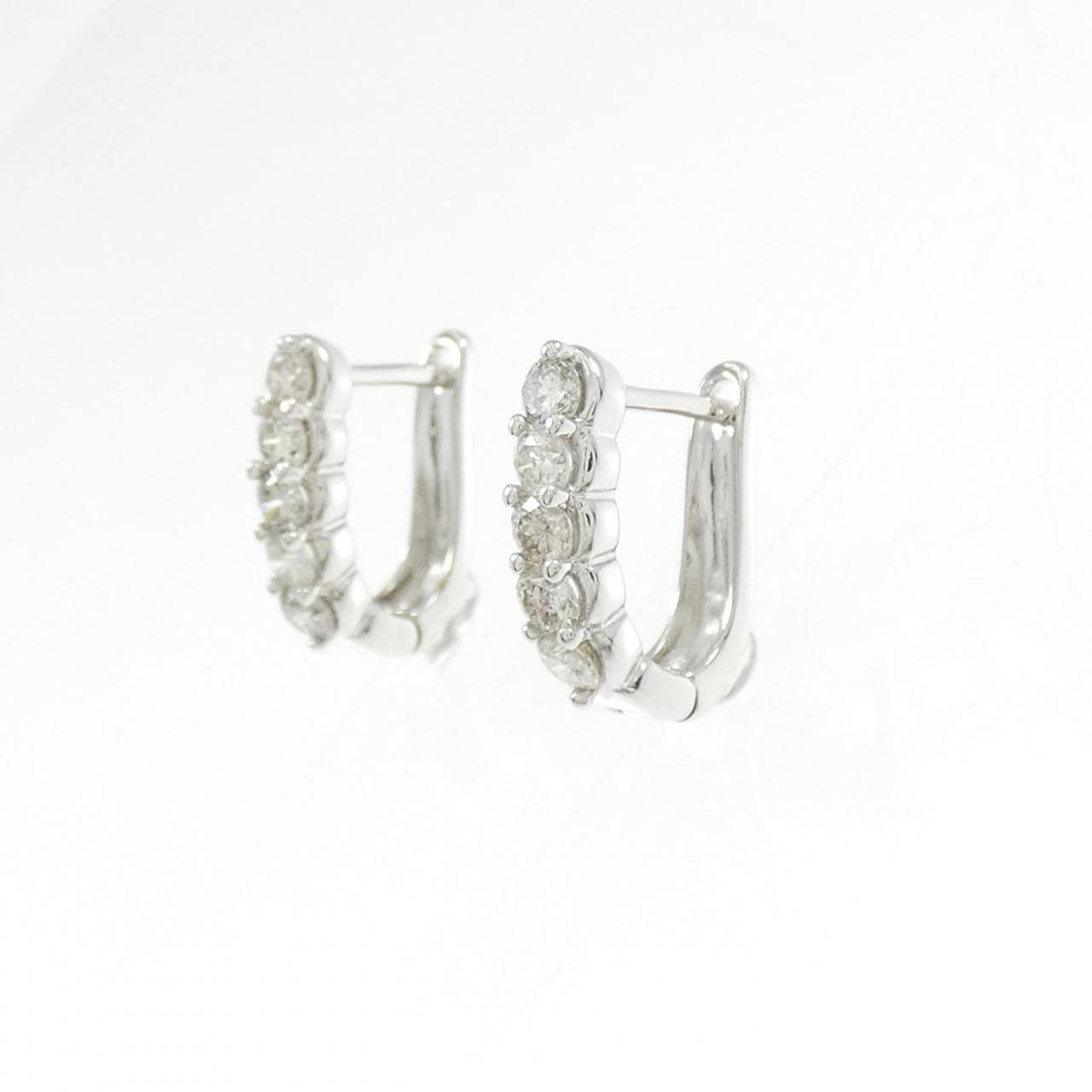 K18WG ダイヤモンド ピアス 0.50CT