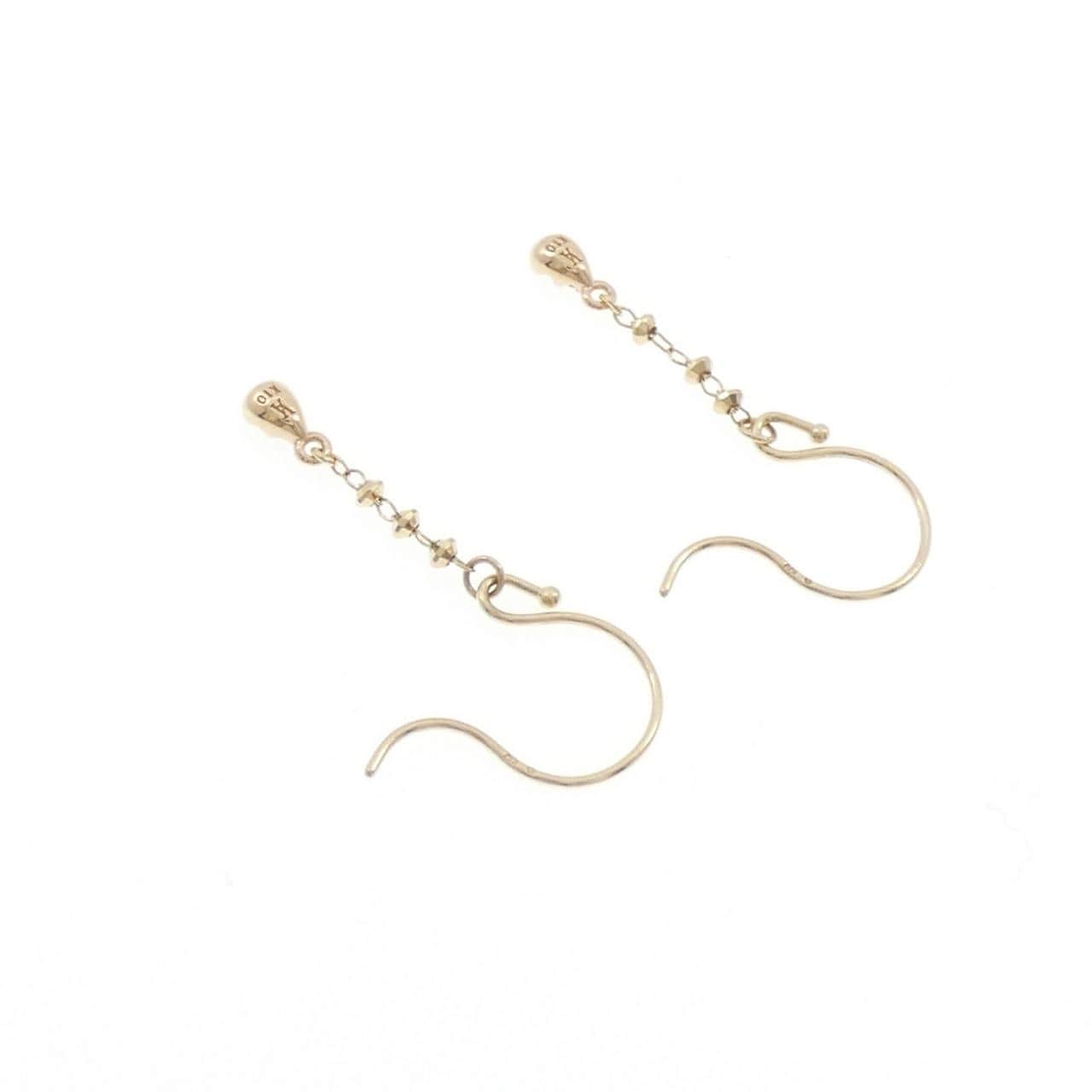 K10YG ダイヤモンド ピアス