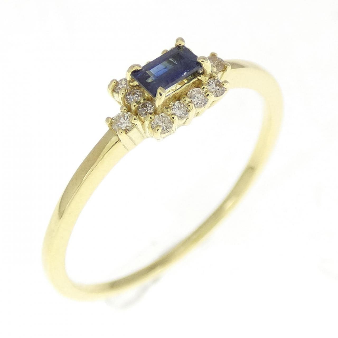 [BRAND NEW] K18YG Sapphire Ring 0.10CT