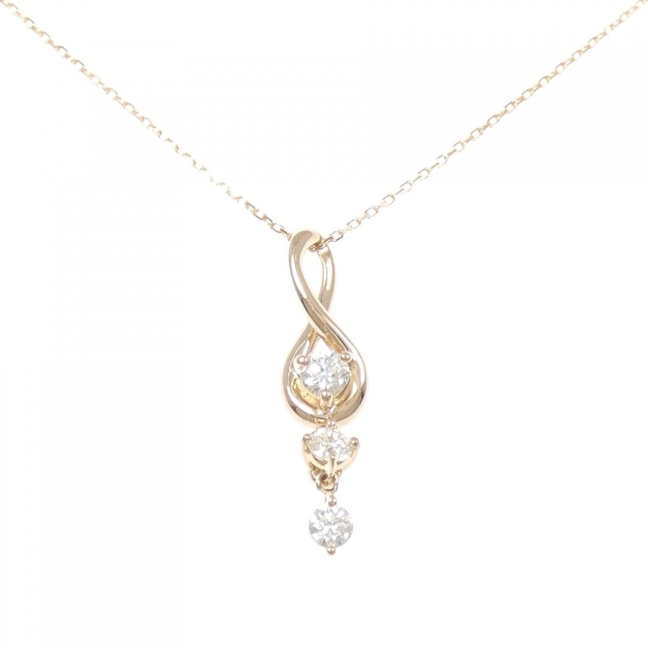 K18PG ダイヤモンド ネックレス 0.30CT