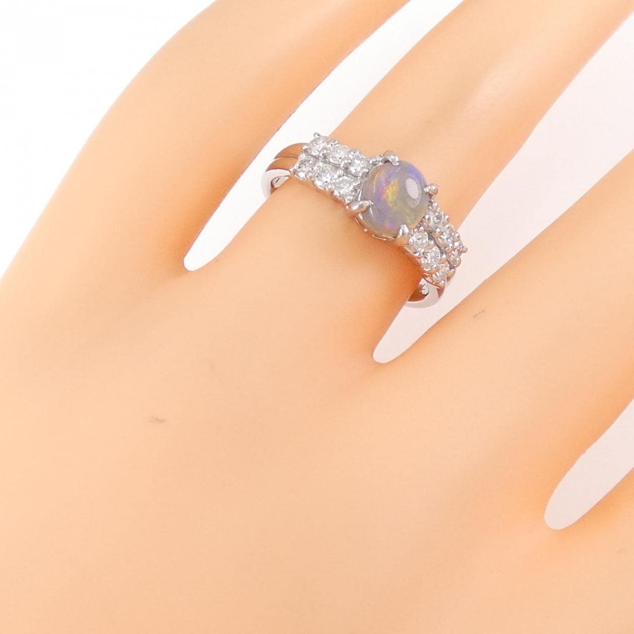 PT900 ブラックオパール リング 0.57CT