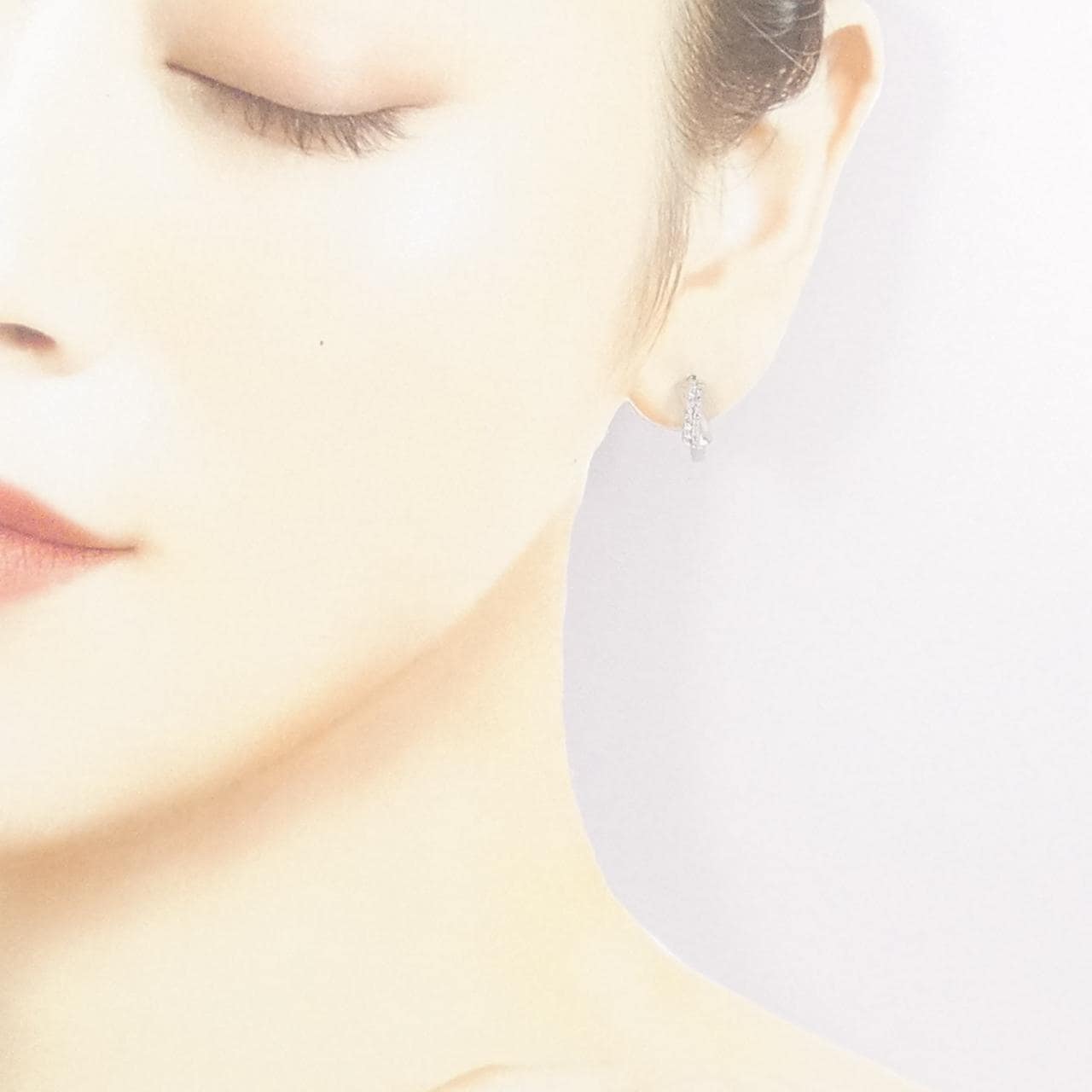 K18WG ダイヤモンド ピアス 0.22CT