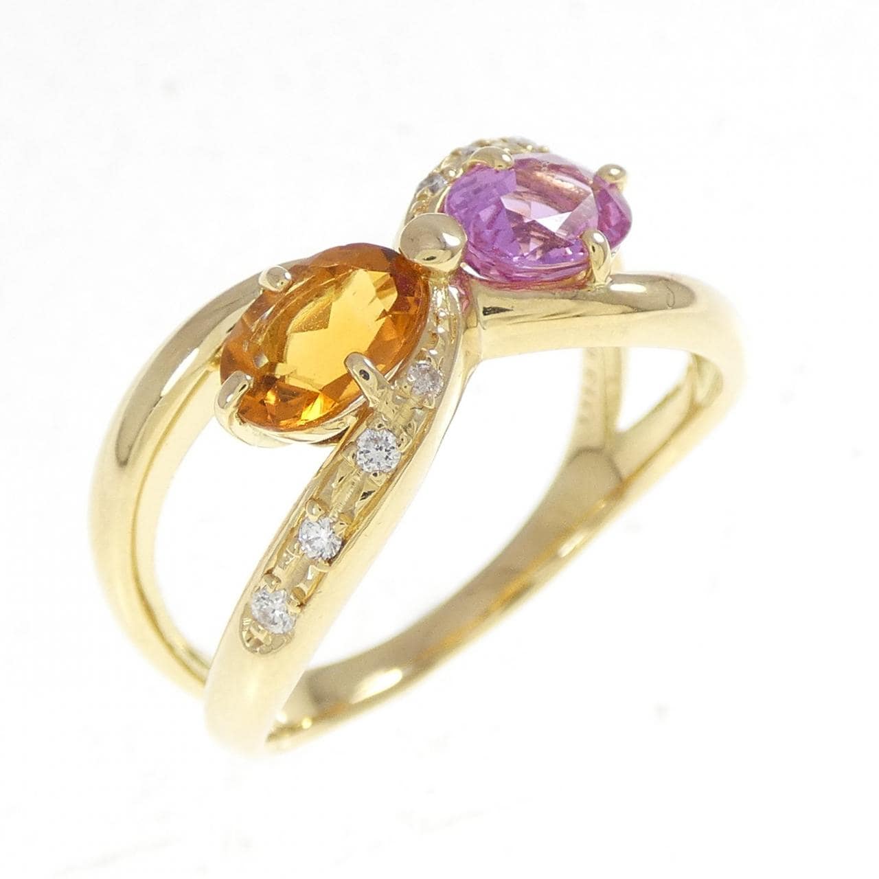 K18YG カラーストーン リング