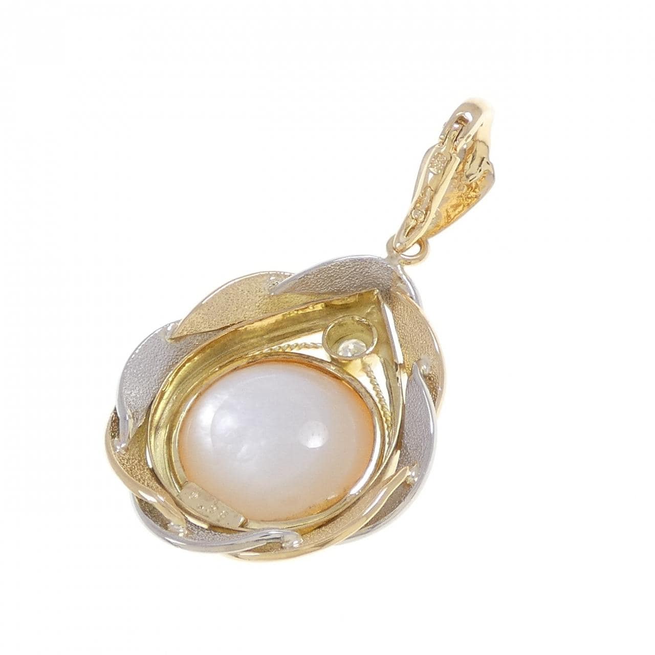 K18YG/PT900 マベパール ペンダント