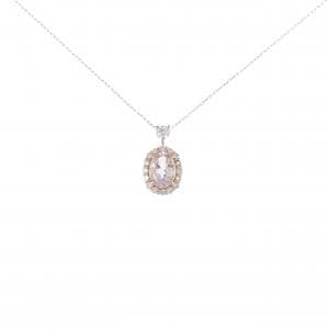 【新品】K18PG モルガナイト ネックレス 0.57CT