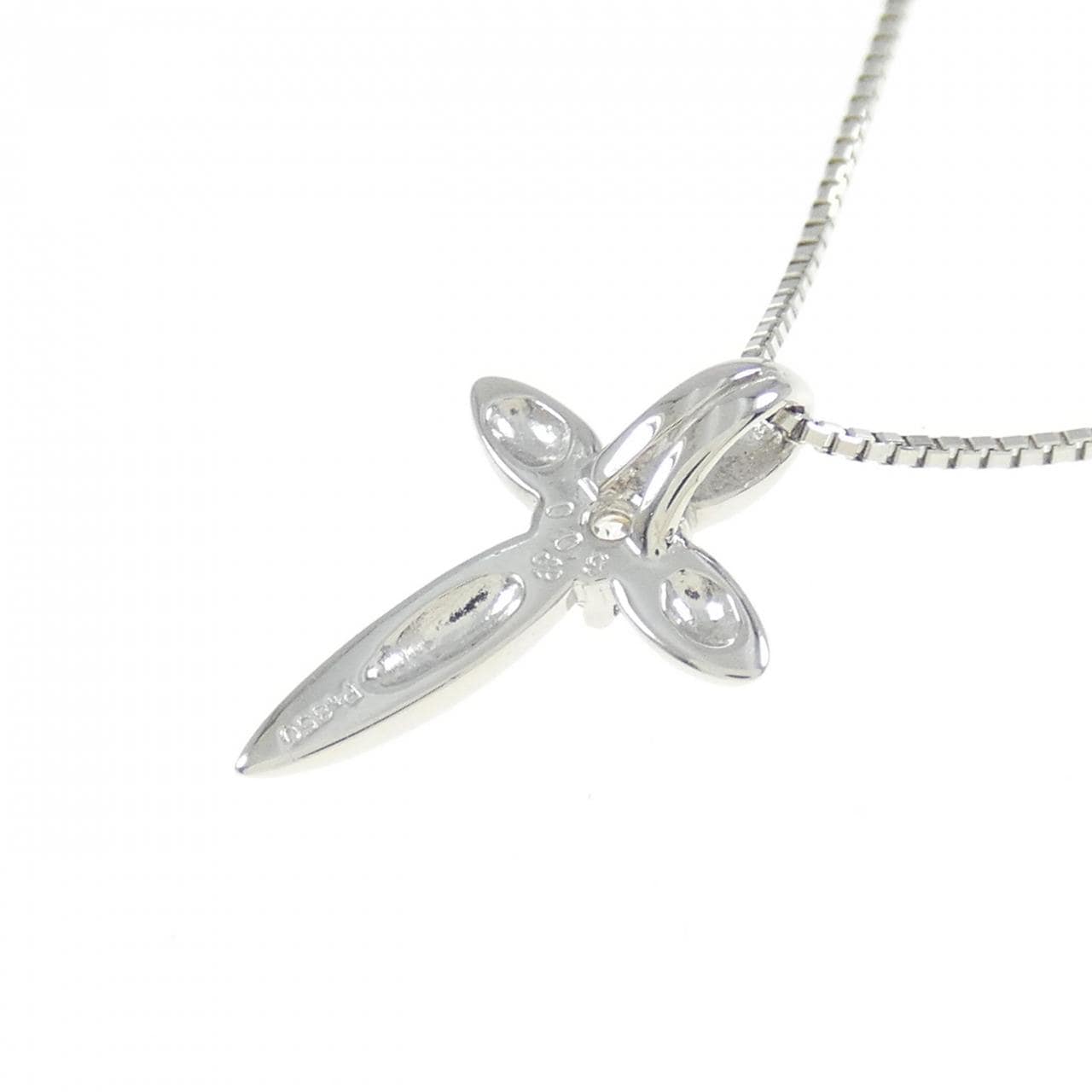 PT850 クロス ダイヤモンド ネックレス 0.09CT
