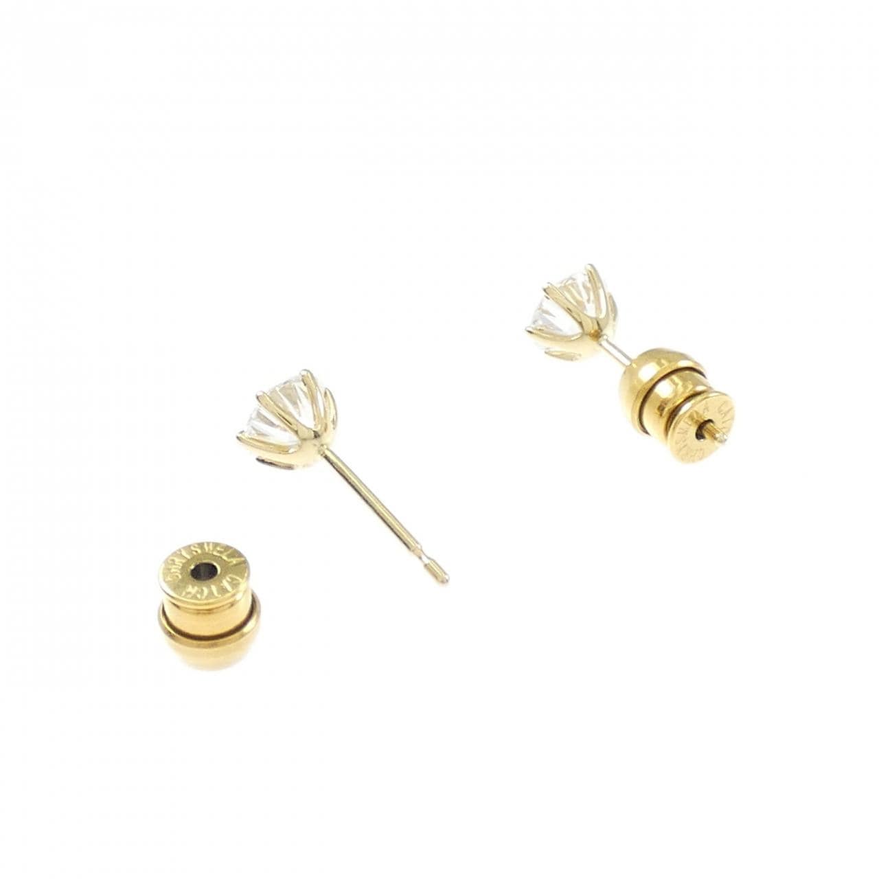 【リメイク】K18YG/ST ダイヤモンド ピアス 0.525CT 0.541CT E VS2 EXT