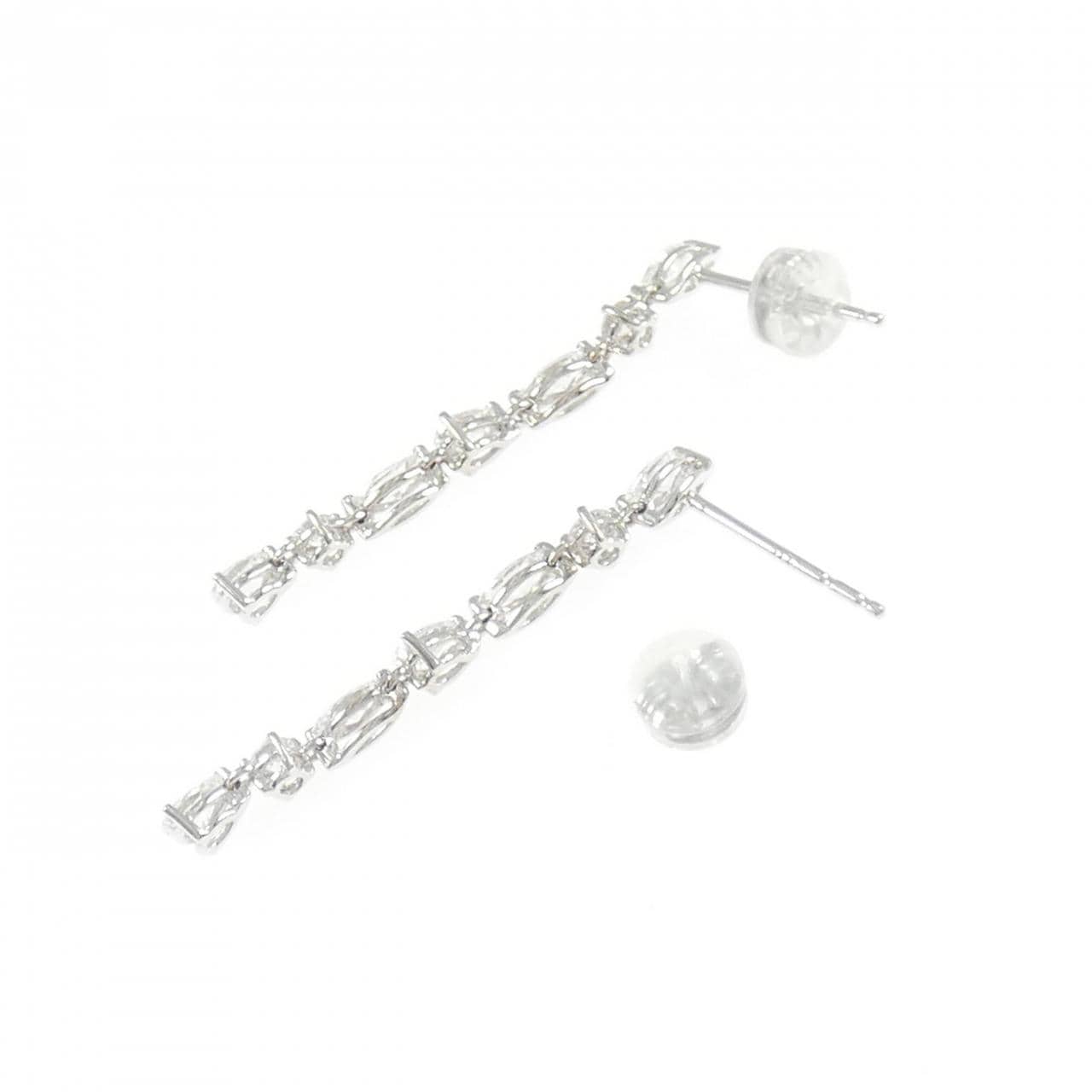 750WG/K18WG ダイヤモンド ピアス