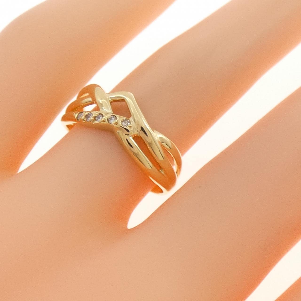 K18YG ダイヤモンド リング 0.03CT