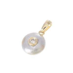 K18YG/K18WG ダイヤモンド ペンダント 0.05CT