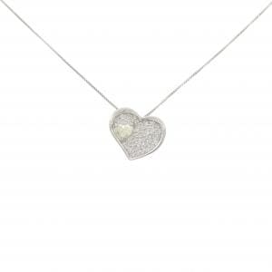 PT900/PT850 ハート ダイヤモンド ネックレス 0.200CT