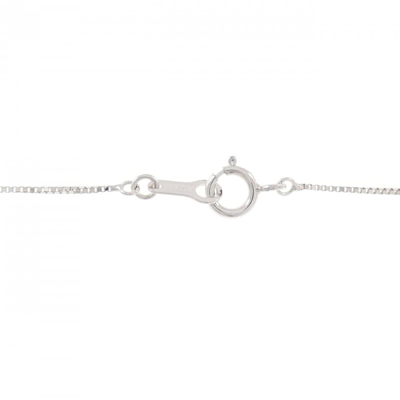 K10WG クロス ダイヤモンド ネックレス 0.20CT