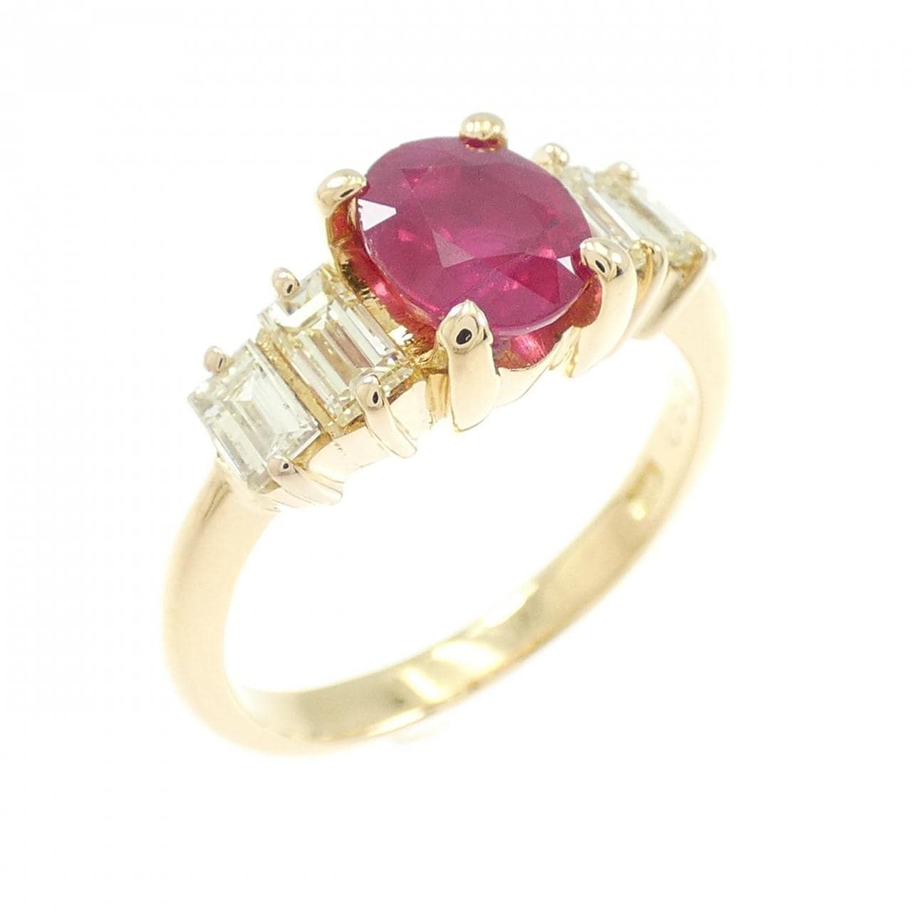 K18YG ルビー リング 0.92CT