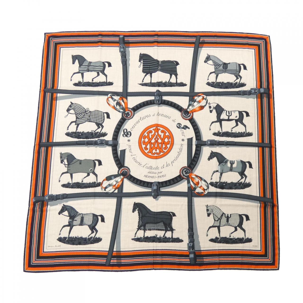 エルメス HERMES COUVERTURES ET TENUES DE JOUR カレジェアン140. ショール