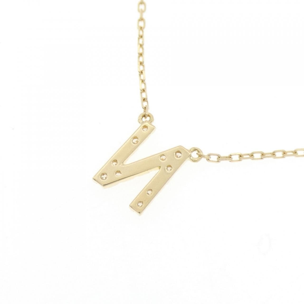 アーカー イニシャル ネックレス 0.05CT