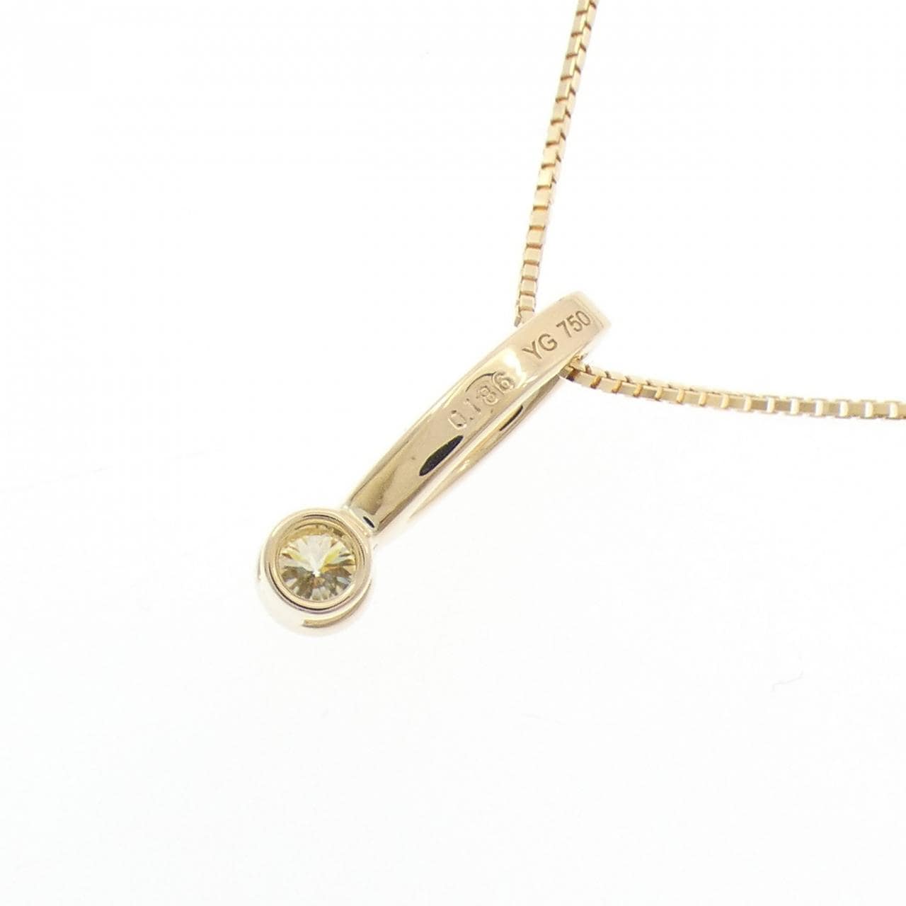750YG/K18YG ダイヤモンド ネックレス 0.186CT