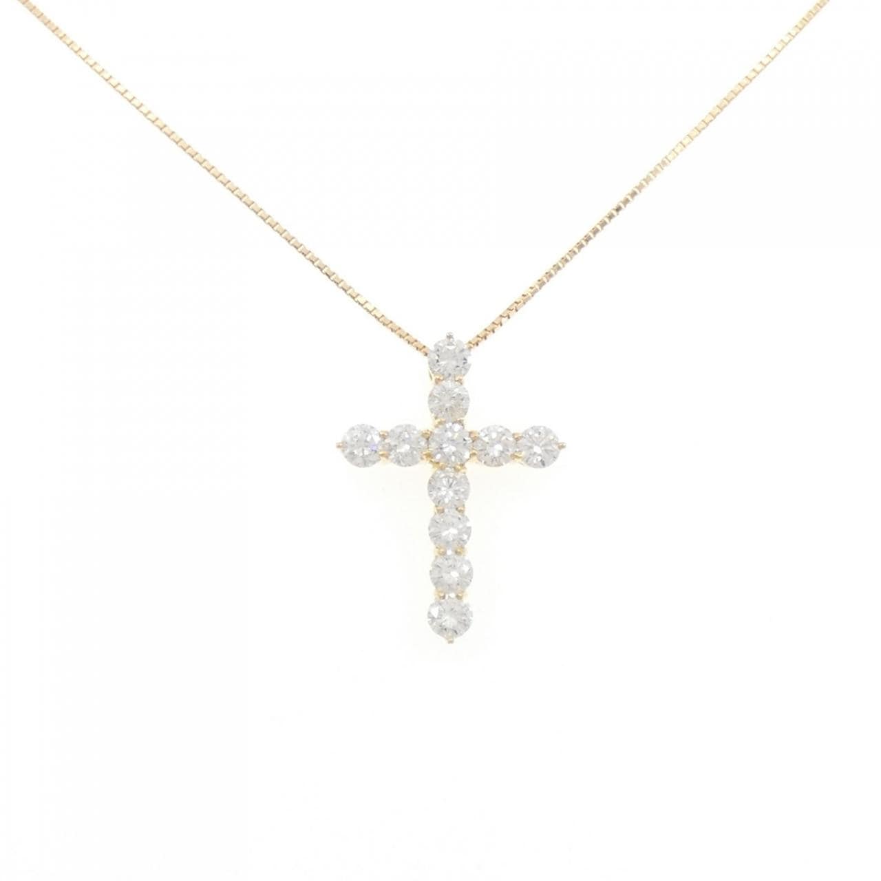 [BRAND NEW] K18YG Diamond Necklace 2.239CT EF VS1-2 VG