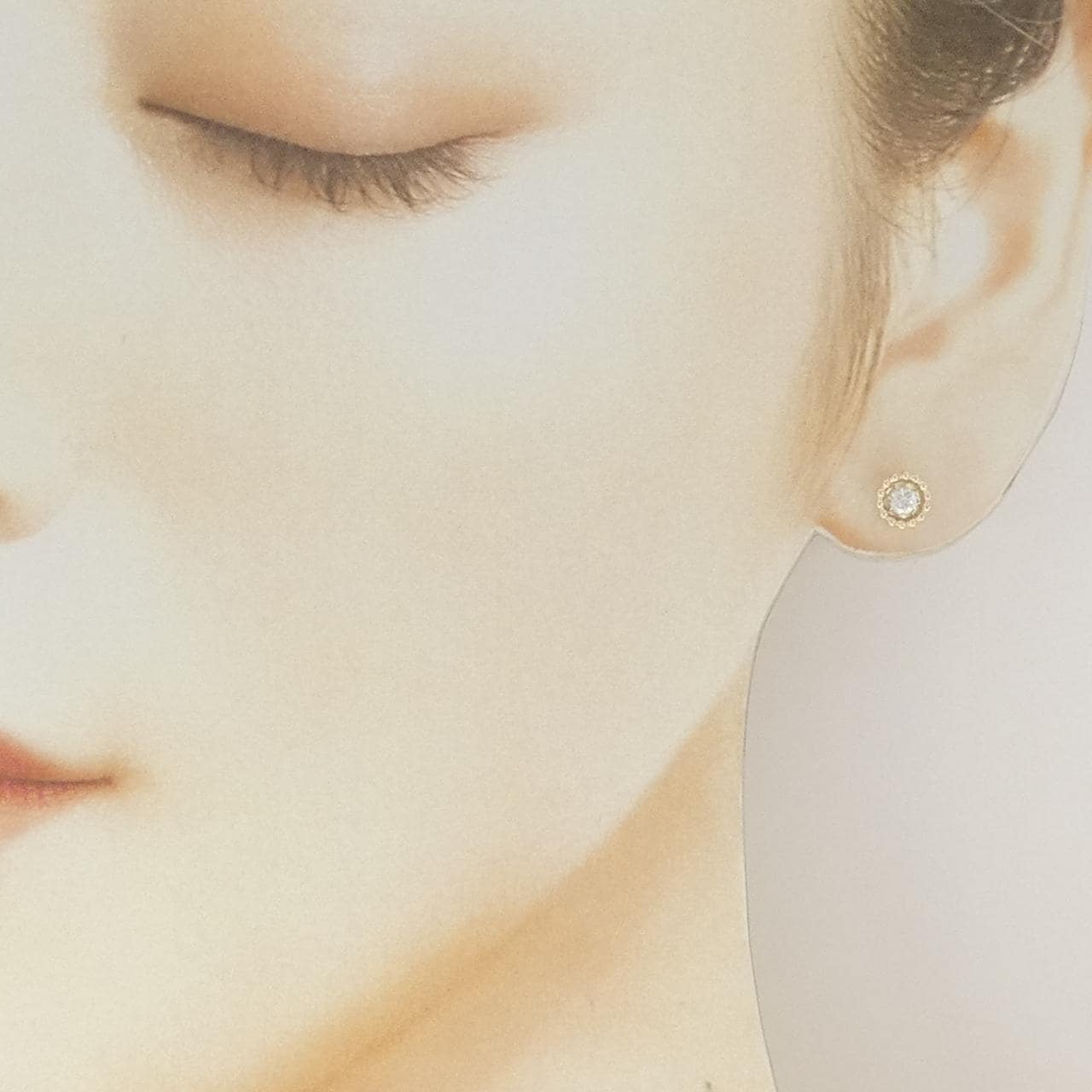 【リメイク】K10YG ダイヤモンド ピアス 0.14CT