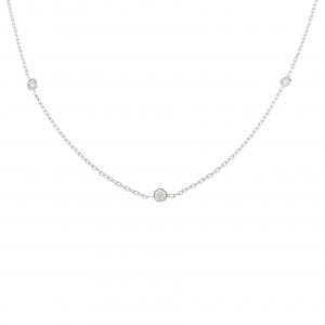 K18WG ダイヤモンド ネックレス 0.202CT