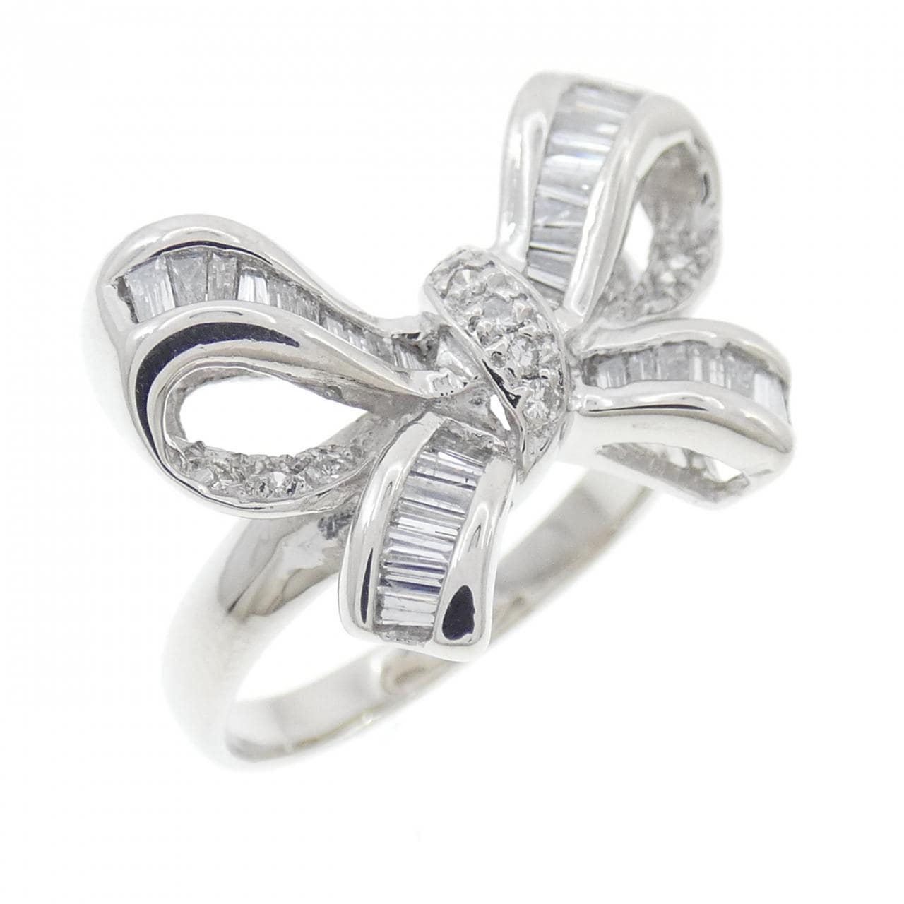 PT900 リボン ダイヤモンド リング 0.50CT