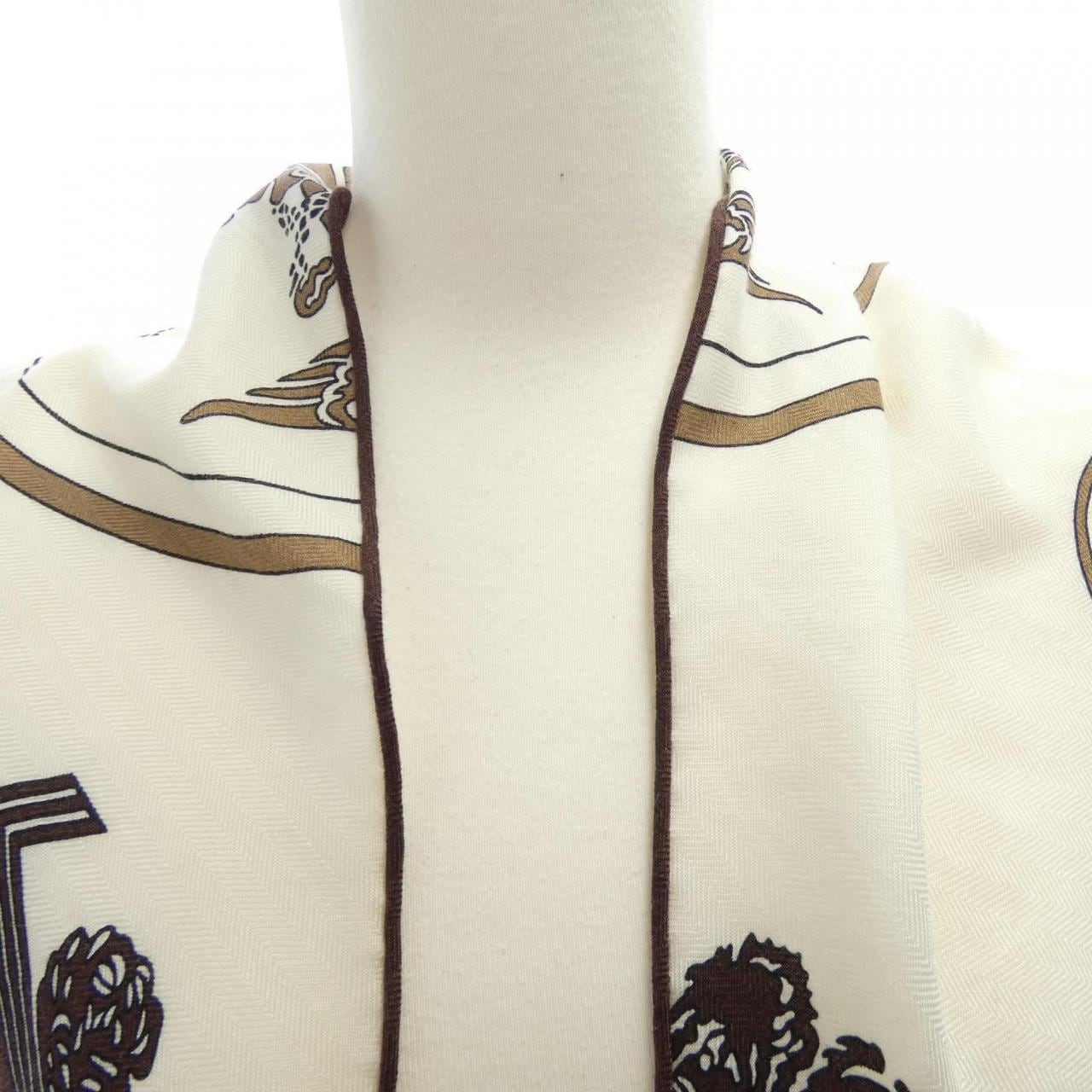 エルメス HERMES EX-LIBRIS H363791S トライアングルジェアン ショール