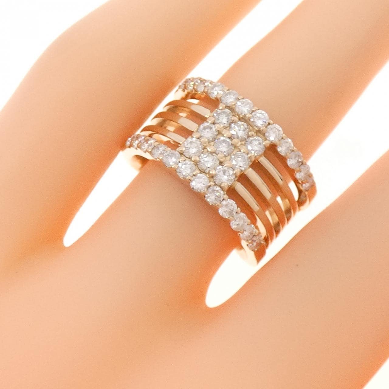 K18PG ダイヤモンド リング 1.00CT