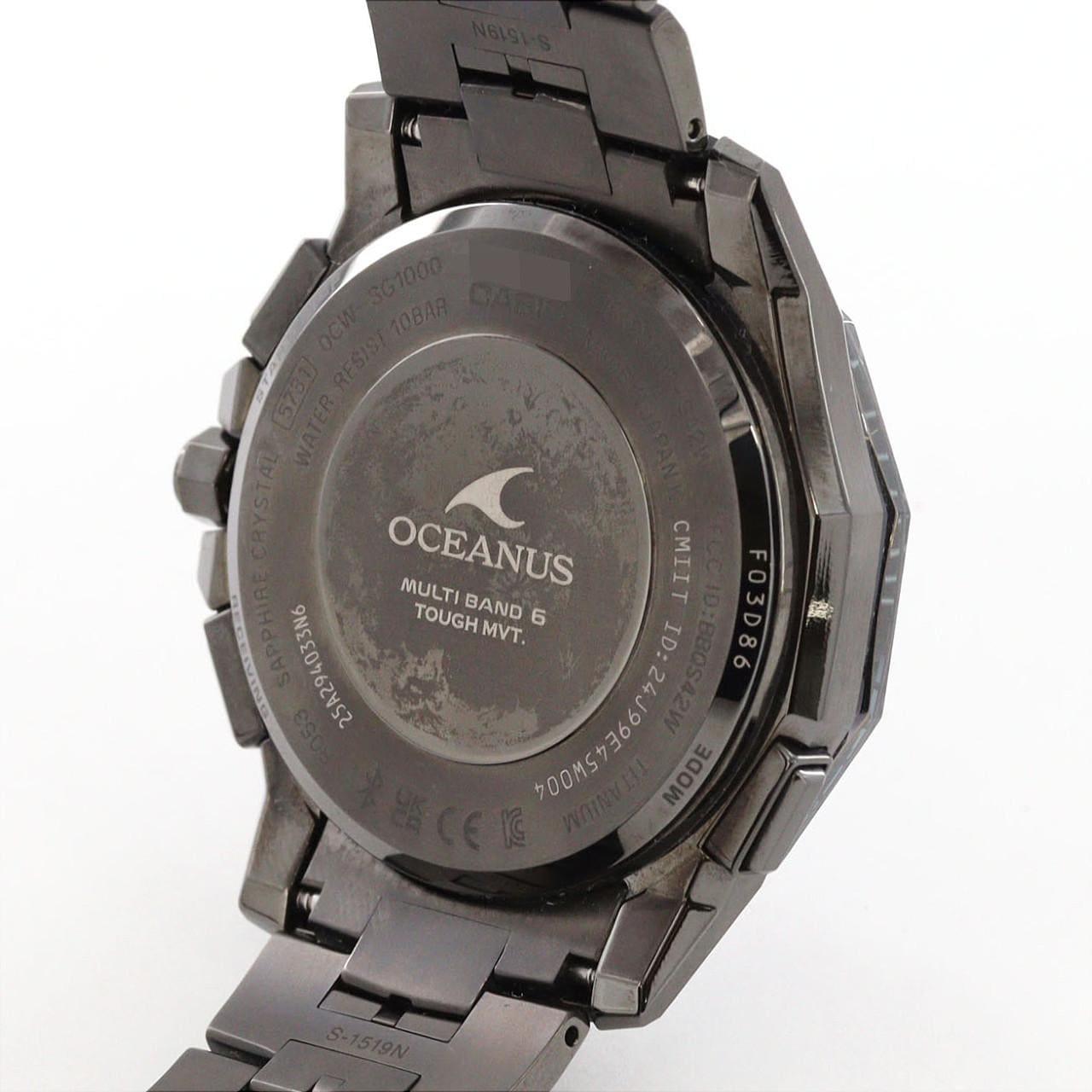 カシオ オシアナスマンタ 電波時計 LTD OCW-SG1000CN-1AJR TI ソーラークォーツ
