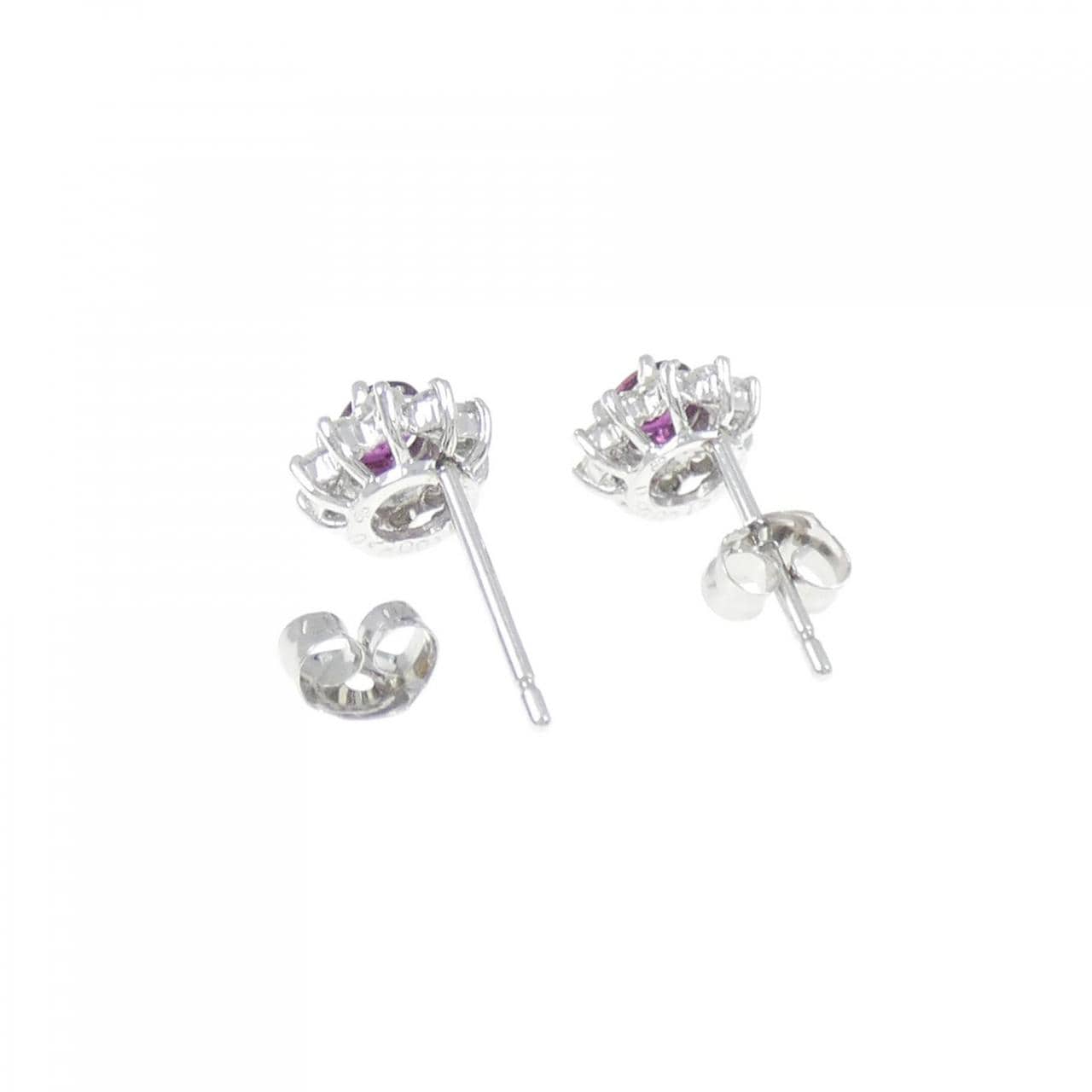 PT850红宝石耳钉0.40CT