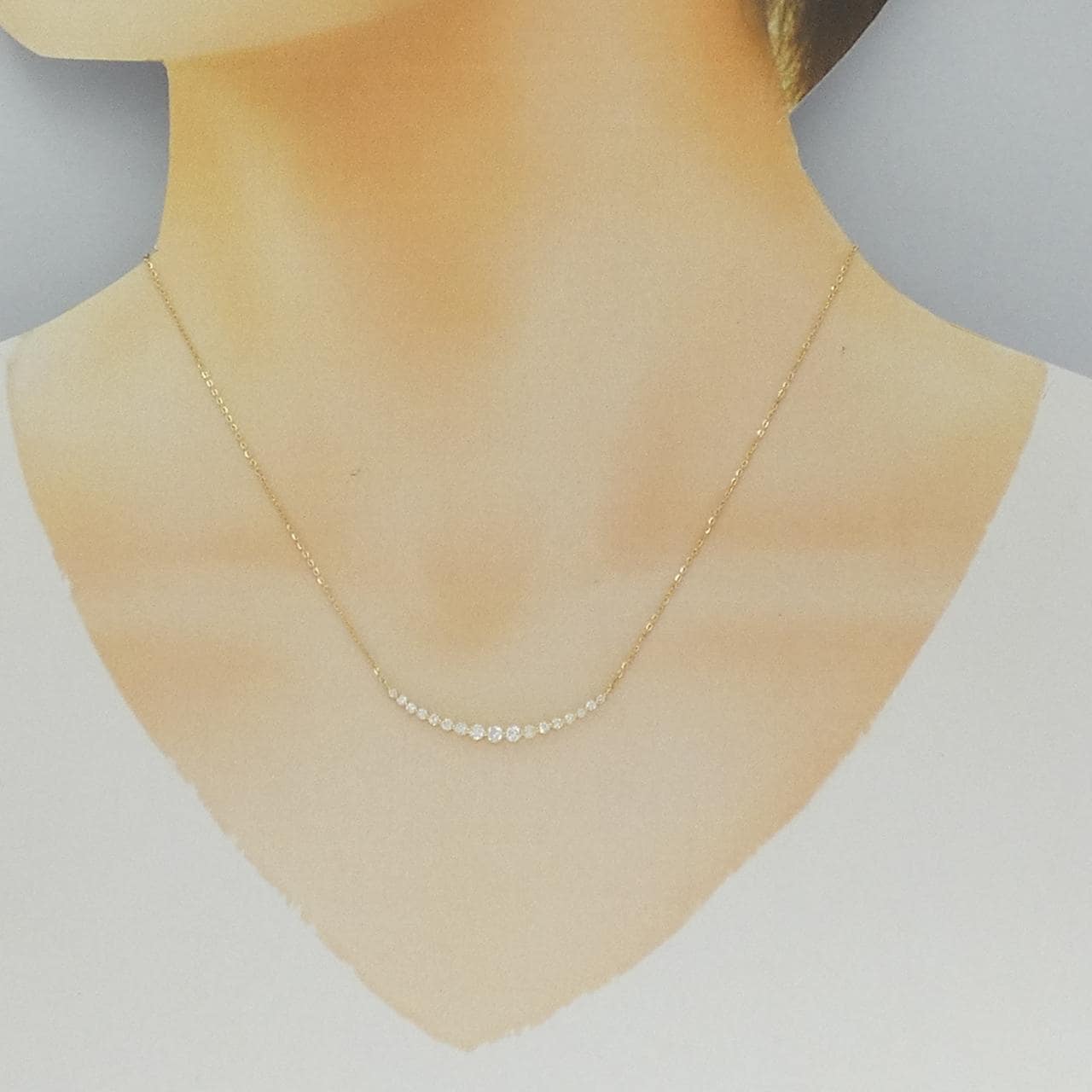 K18YG ダイヤモンド ネックレス 0.50CT