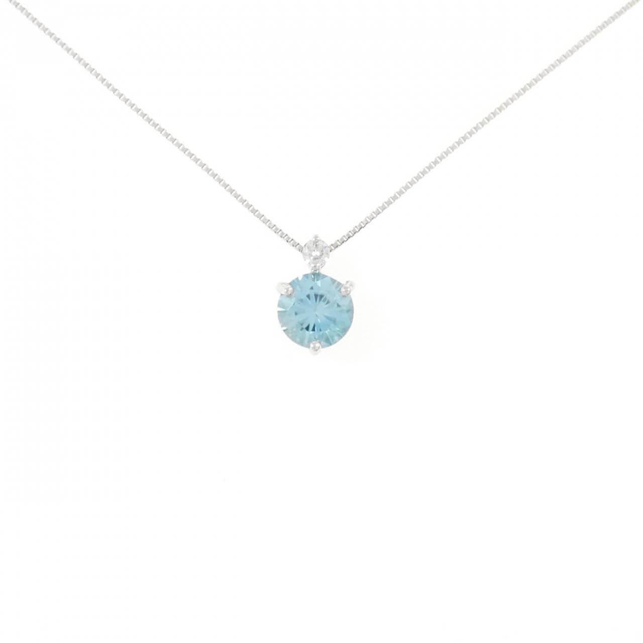 K18WG Zircon Necklace 1.00CT