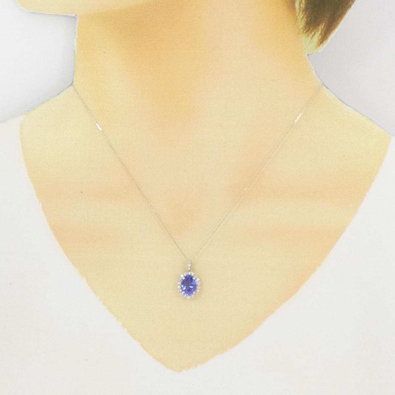 【新品】PT900/PT850 タンザナイト ネックレス 1.71CT