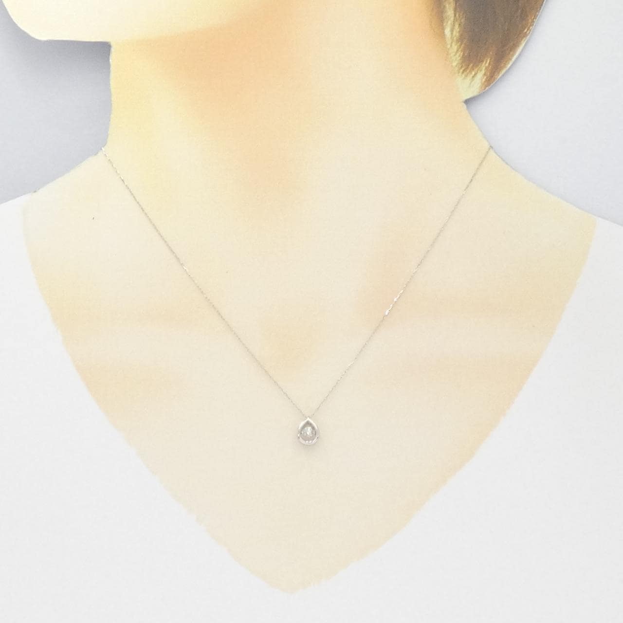 【新品】PT900 ダイヤモンド ネックレス 0.08CT