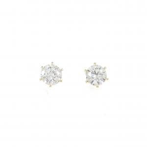 【リメイク】K18YG/ST ダイヤモンド ピアス 0.328CT 0.332CT D VS1-VS2 EXT-VG
