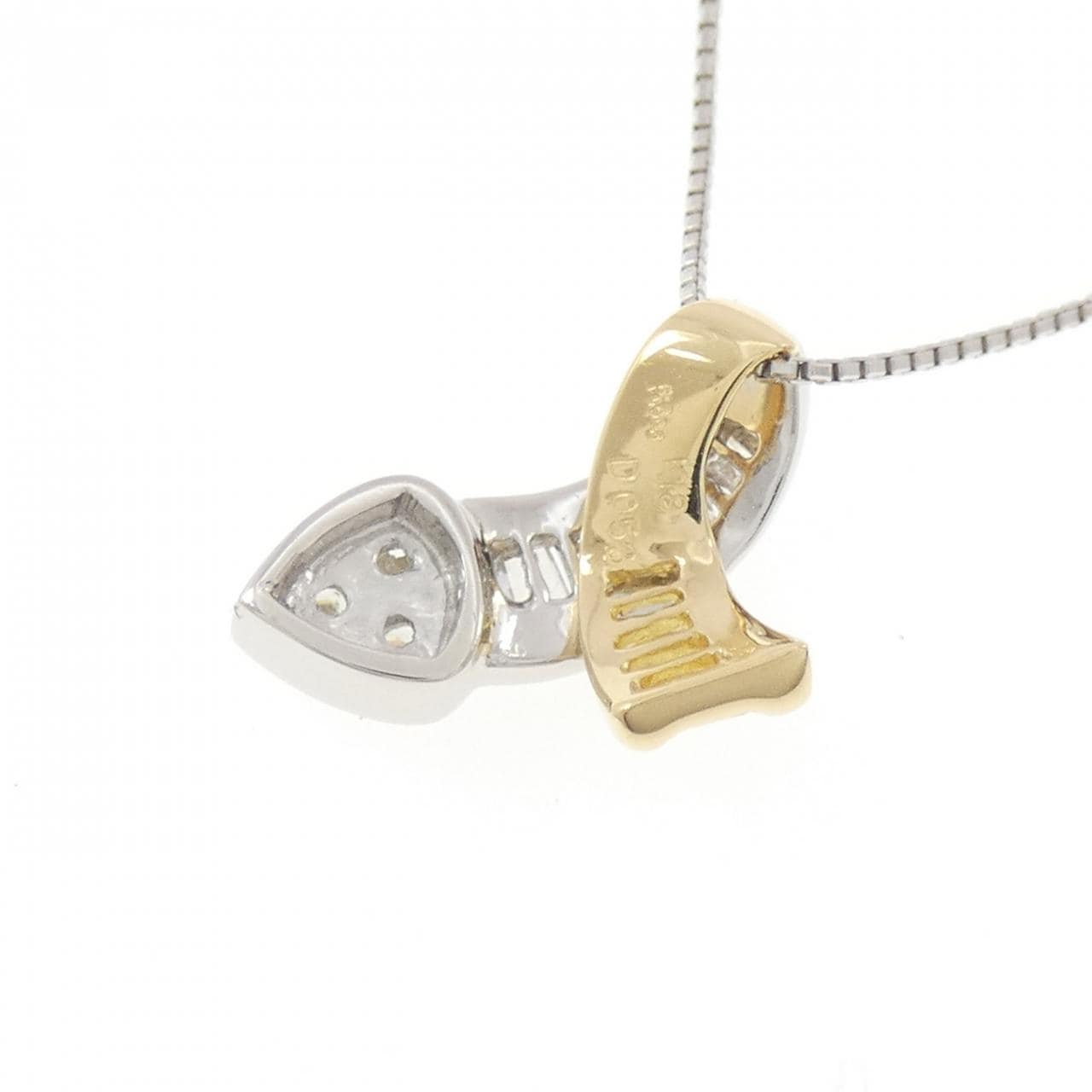 PT900/K18YG/PT850 ダイヤモンド ネックレス 0.53CT